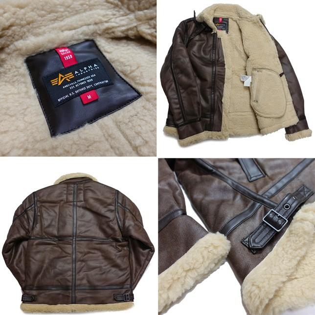 アルファ B-3 ジャケット フェイクムートン フライトジャケット ALPHA ミリタリージャケット メンズ TA1334 | Alpha Industries | 02