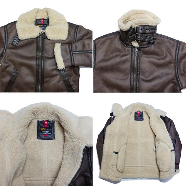アルファ B-3 ジャケット フェイクムートン フライトジャケット ALPHA ミリタリージャケット TA1469 | Alpha Industries | 02