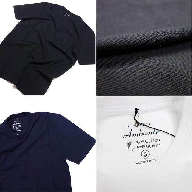Ambiente アンビエンテ メンズ 半袖 鹿の子 クルーネック Tシャツ カットソー TEE |  | 01