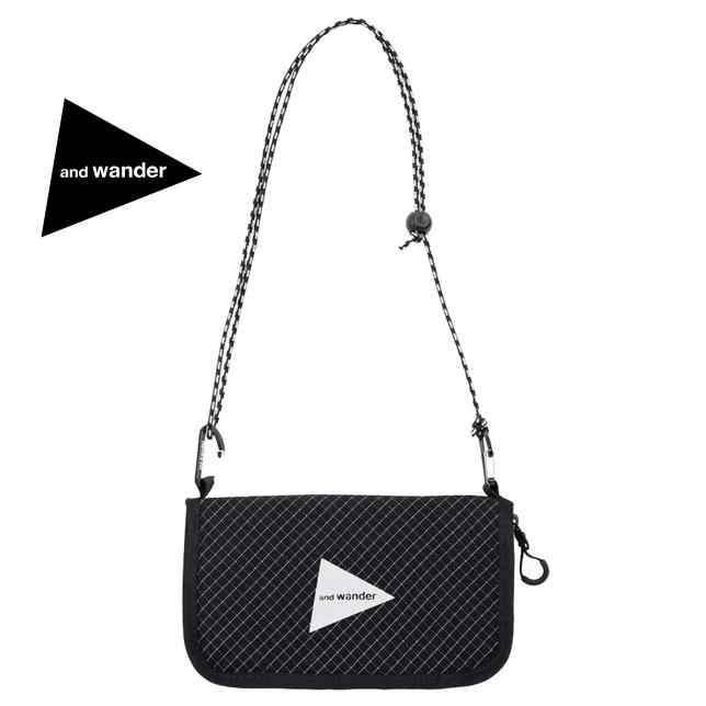 and wander アンドワンダー リフレクティブ リップ ポーチ reflective rip pouch 5743987215 ミニショルダーBAG お財布ショルダー | 