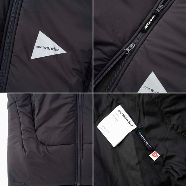 and wander アンドワンダー トップフリースコート 5743231010 中綿ナイロンジャケット |  | 03