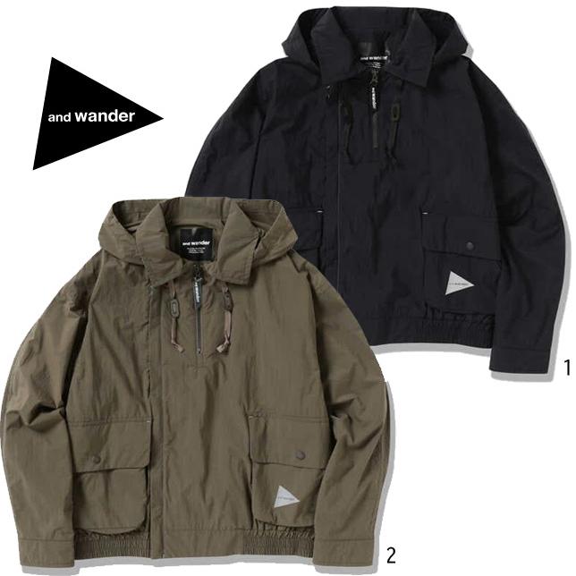 and wander アンドワンダー ウォーターリペレントライトジャケット 5743281042 撥水ナイロンライトジャケット | 