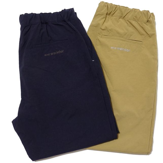 and wander アンドワンダー ナイロンチノタックテーパードパンツ 5744182176 |  | 01