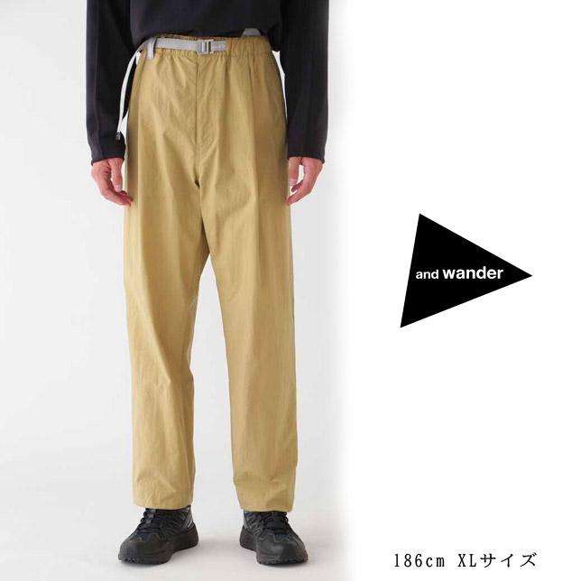 and wander アンドワンダー ナイロンチノタックテーパードパンツ 5744182176 |  | 02