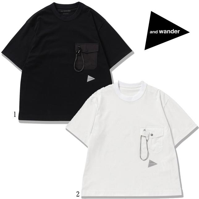 and wander アンドワンダー ポケット Tシャツ pocket T 5744184183 半袖Tシャツ | 