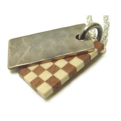 Ateaseアティース シルバー&寄木ネックレス（市松模様）AN-06Y | アティース | 01