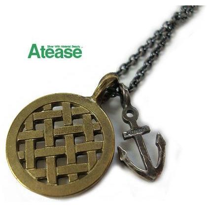 Ateaseアティース 格子＆イカリ ネックレス ANAC | アティース