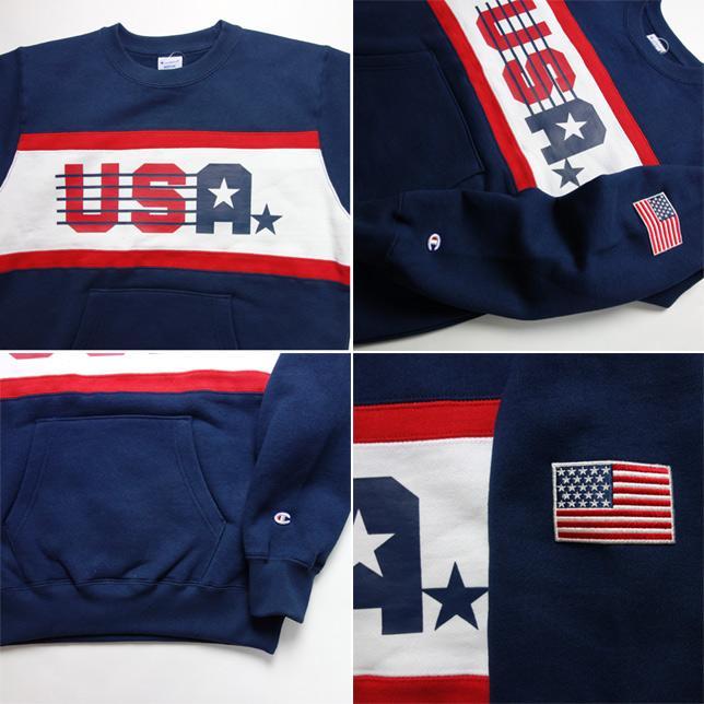 チャンピオン クルーネック スウェット シャツ USAロゴ C3-G026 | Champion | 03