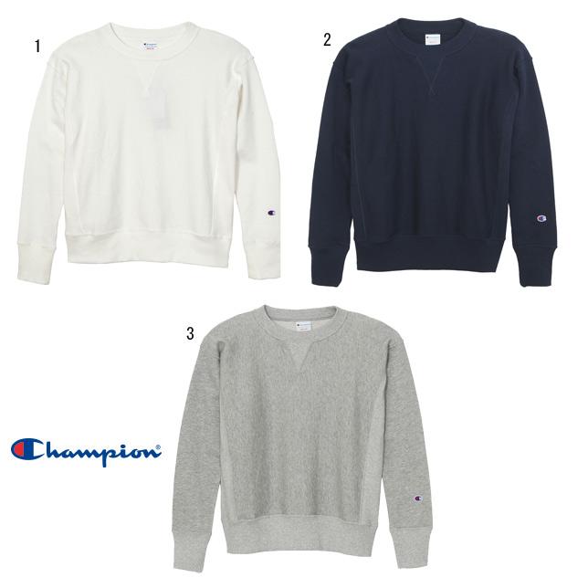champion チャンピオン ウィメンズ リバースウィーブ クルーネック 無地 スウェットシャツ レディース CW-H001 | Champion