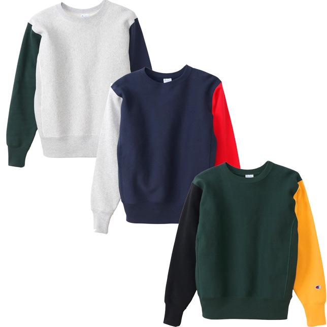 チャンピオン リバースウィーブクルーネックスウェットシャツ C3-S008 クレイジーパターンクルースウェット | Champion | 01