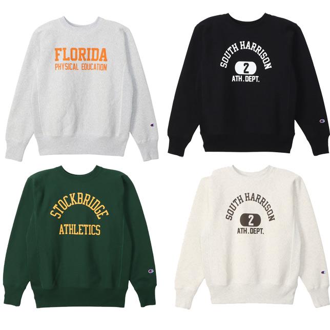 チャンピオン リバースウィーブクルーネックスウェットシャツ C3-Y012 ロゴプリントクルースウェット | Champion | 01