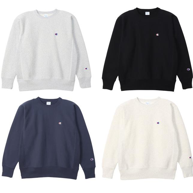 チャンピオン リバースウィーブクルーネックスウェットシャツ C3-Y033 ワンポイント クルースウェット | Champion | 01
