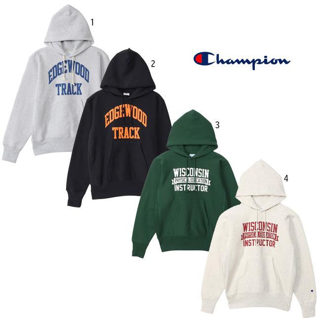 チャンピオン リバースウィーブフーデッドスウェットシャツ C3-Y112 ロゴプリント スウェット パーカー | Champion