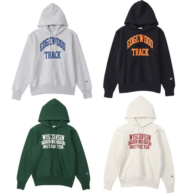 チャンピオン リバースウィーブフーデッドスウェットシャツ C3-Y112 ロゴプリント スウェット パーカー | Champion | 01