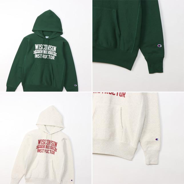 チャンピオン リバースウィーブフーデッドスウェットシャツ C3-Y112 ロゴプリント スウェット パーカー | Champion | 03