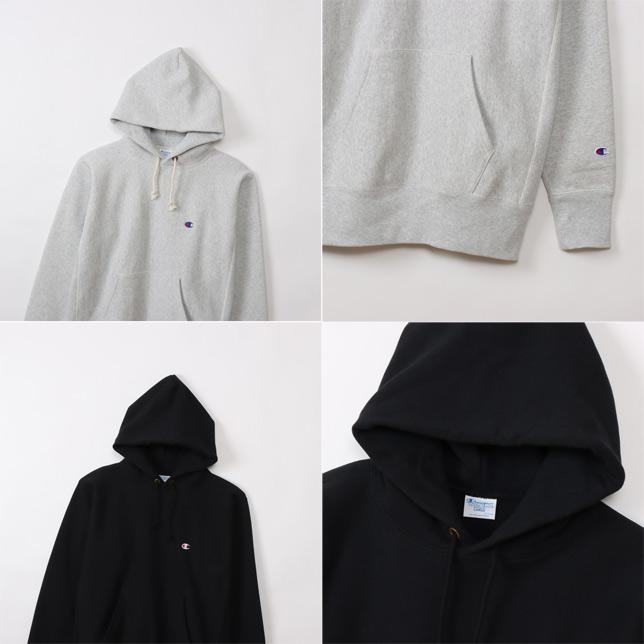 チャンピオン リバースウィーブフーデッドスウェットシャツ C3-Y133 ワンポイント スウェット パーカー | Champion | 02