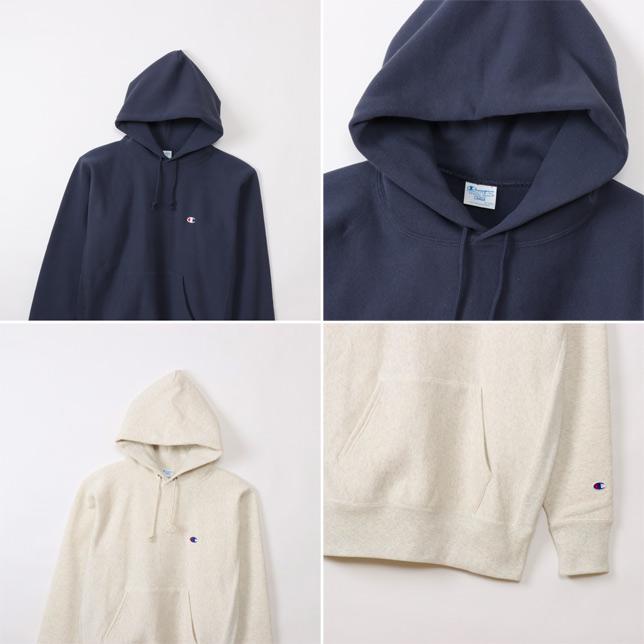 チャンピオン リバースウィーブフーデッドスウェットシャツ C3-Y133 ワンポイント スウェット パーカー | Champion | 03
