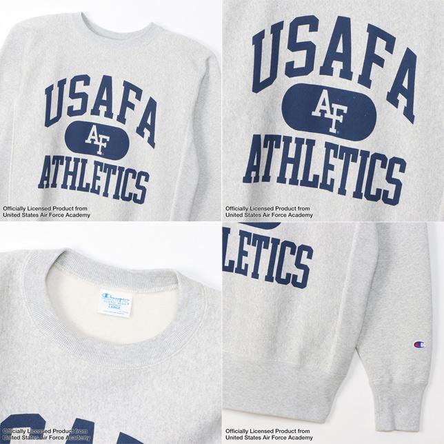 チャンピオン リバースウィーブクルーネックスウェットシャツ C3-Y013 USAFA ロゴプリントクルースウェット | Champion | 02