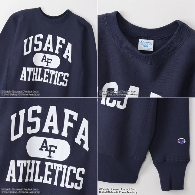 チャンピオン リバースウィーブクルーネックスウェットシャツ C3-Y013 USAFA ロゴプリントクルースウェット | Champion | 03