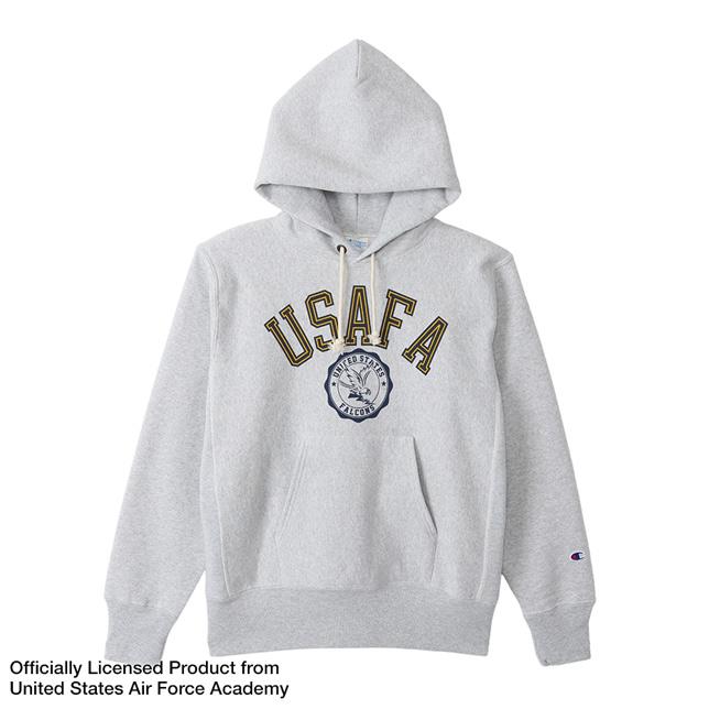 チャンピオン リバースウィーブ フーデッドスウェットシャツ C3-Y113 USAFA ロゴプリント パーカー | Champion | 04