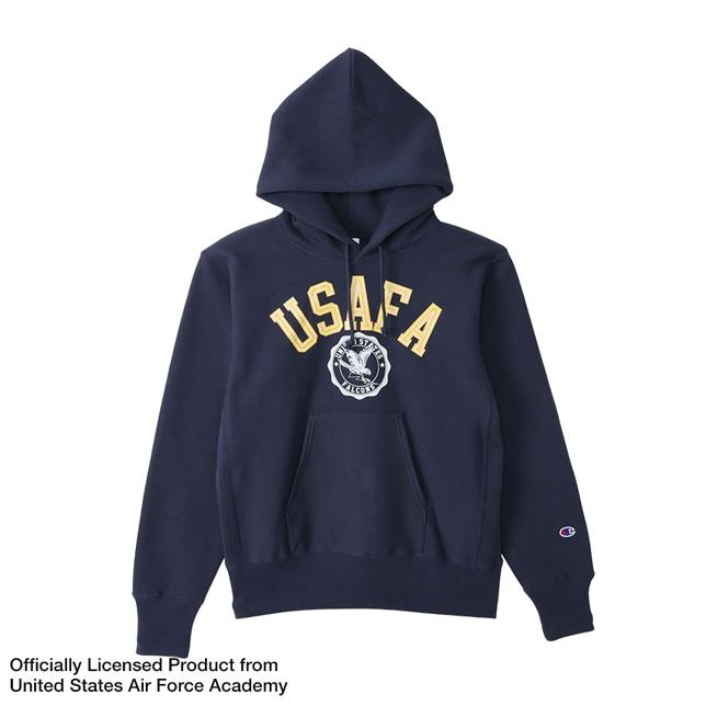 チャンピオン リバースウィーブ フーデッドスウェットシャツ C3-Y113 USAFA ロゴプリント パーカー | Champion | 05