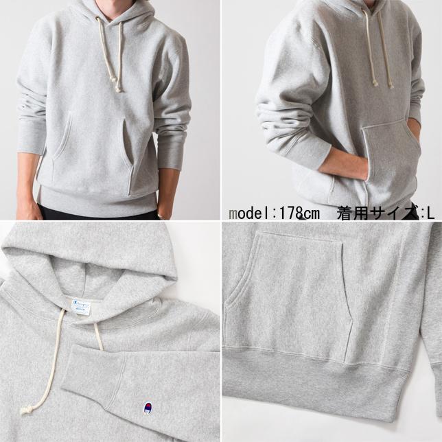 チャンピオン リバースウィーブ 青タグ プルオーバー スウェット パーカー 無地 メンズ C3-W102 | Champion | 01