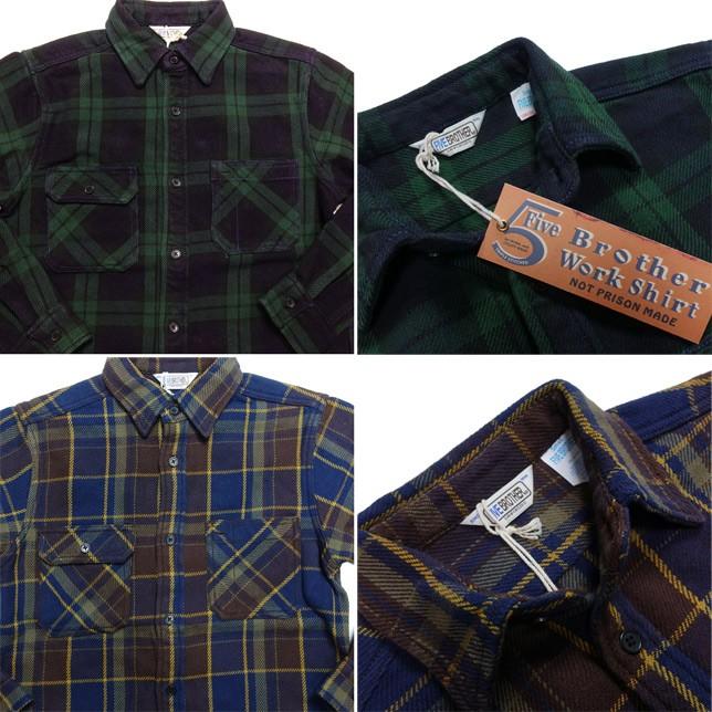 ファイブブラザー ネルシャツ エクストラヘビー チェックシャツ ワークシャツ 長袖 メンズ 151870 FIVE BROTHER | FIVEBROTHER | 01
