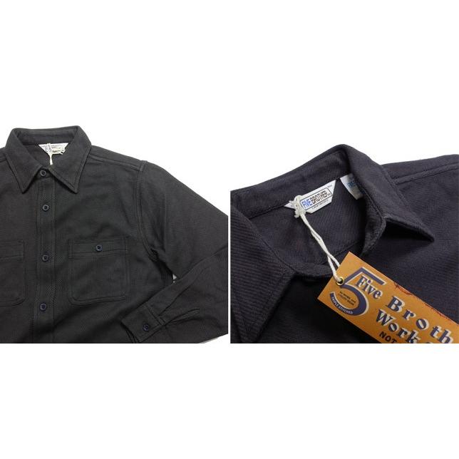 ファイブブラザー ネルシャツ ヘビーネルシャツ ワークシャツ 無地 長袖 メンズ 151860 FIVE BROTHER | FIVEBROTHER | 01