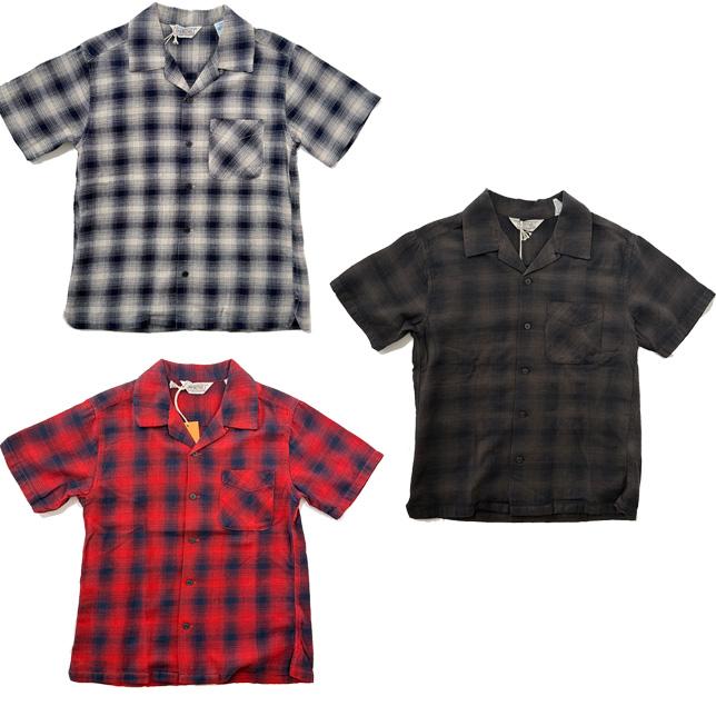 ファイブブラザー 半袖 チェックシャツ 開襟 オンブレチェック ネルシャツ オープンカラー ライトフランネル FIVE BROTHER 151801 | FIVEBROTHER | 01