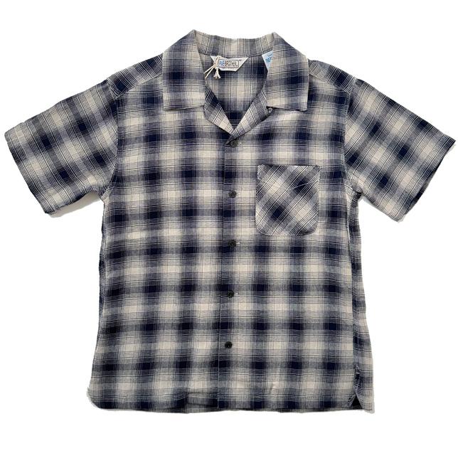 ファイブブラザー 半袖 チェックシャツ 開襟 オンブレチェック ネルシャツ オープンカラー ライトフランネル FIVE BROTHER 151801 | FIVEBROTHER | 04