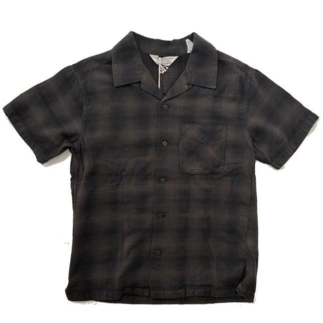 ファイブブラザー 半袖 チェックシャツ 開襟 オンブレチェック ネルシャツ オープンカラー ライトフランネル FIVE BROTHER 151801 | FIVEBROTHER | 05