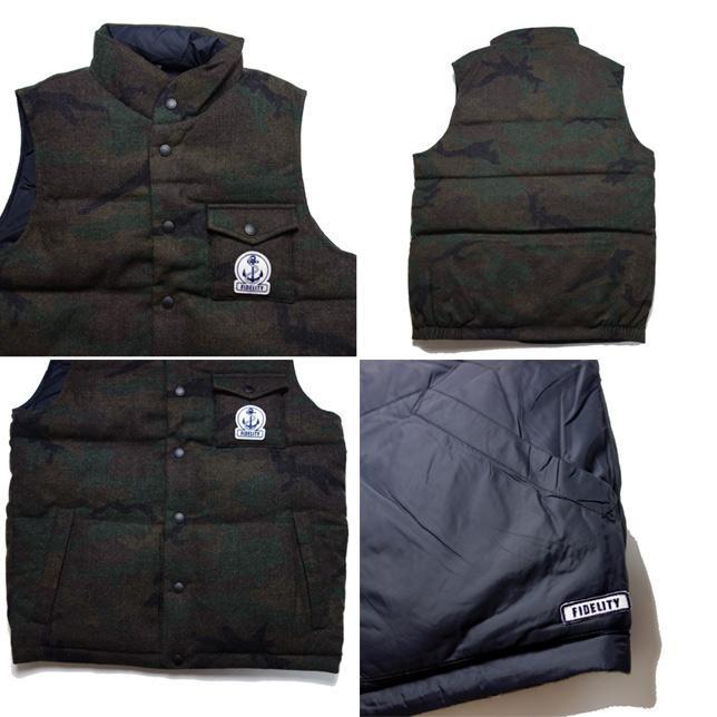 FIDELITY フィデリティ リバーシブル ウール ダウンベスト 柄物 ナイロン ダウンベスト メンズ |  | 02