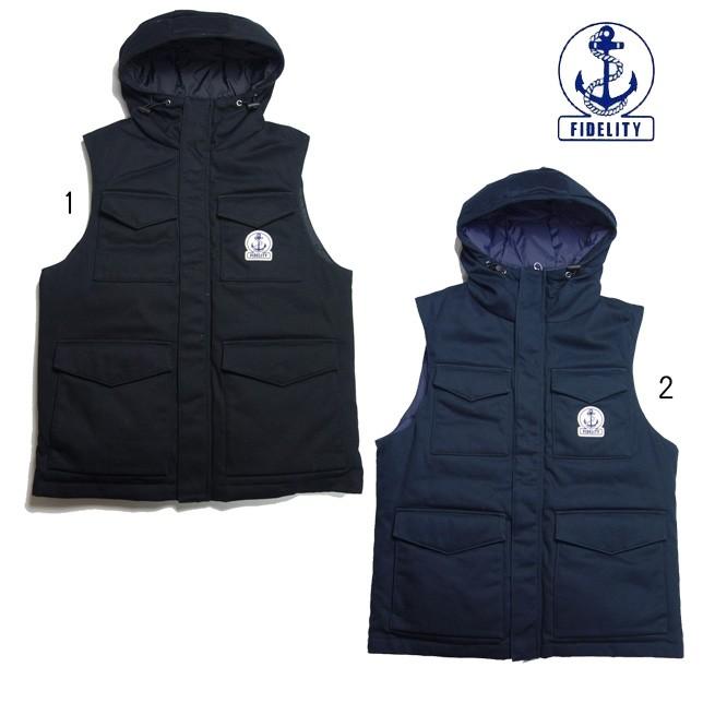 FIDELITY フィデリティ コットンツイル フードダウンベスト VCS119 | FIDELITY