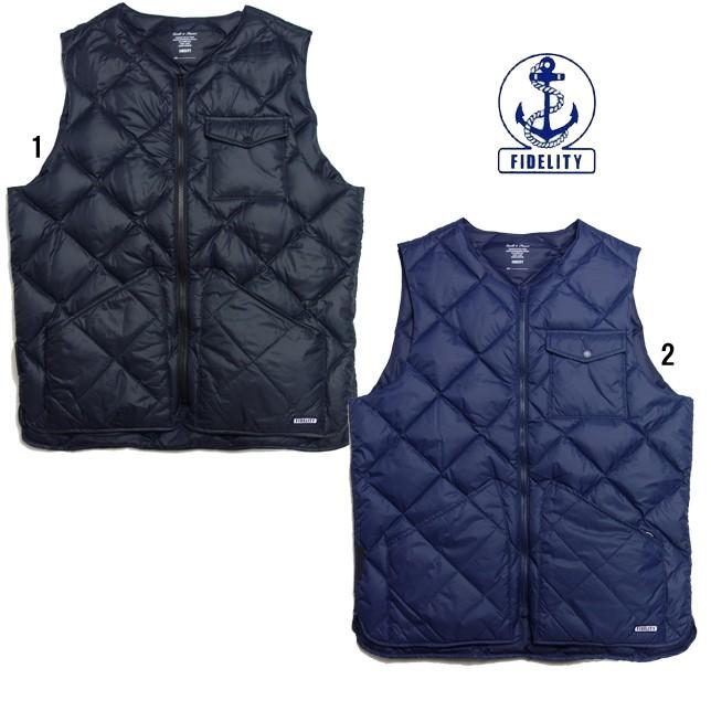 FIDELITY フィデリティ インナー ナイロン ダウンベスト : f
