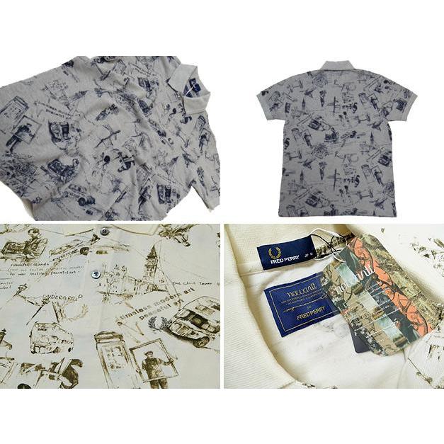 FRED PERRY フレッドペリー ポロシャツ 半袖 メンズ 総柄 プリント ポロシャツ F1406 ロンドン | FRED PERRY | 02