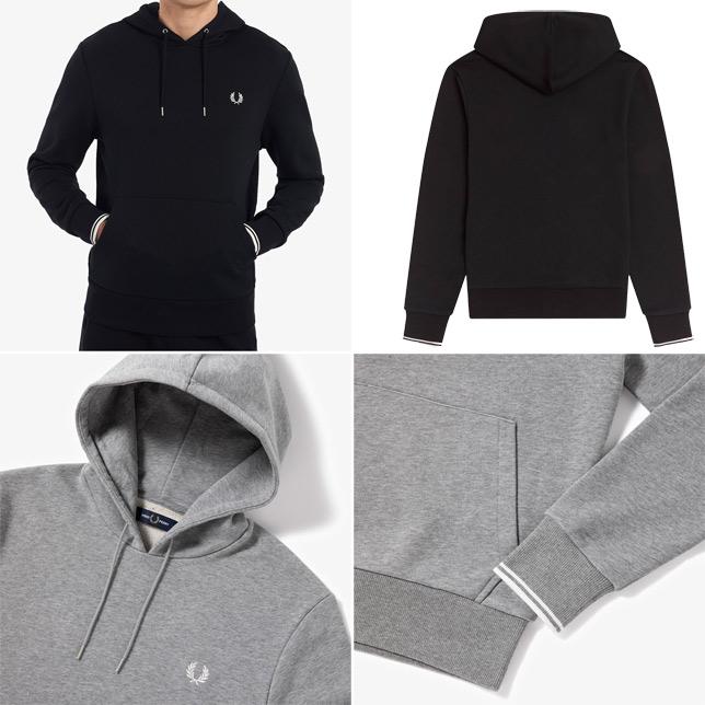 フレッドペリー スウェットパーカー FRED PERRY M2643 Tipped Hooded Sweatshirt | FRED PERRY | 02