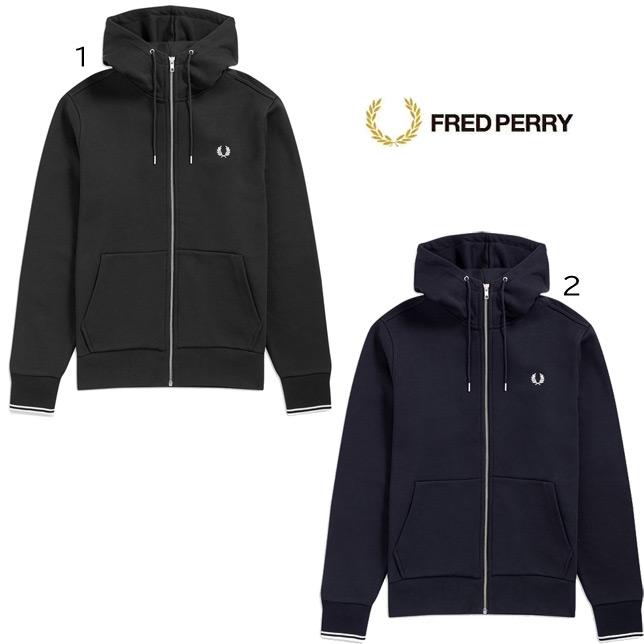 フレッドペリー ジップスルースウェットパーカー J7536 ジップパーカー FRED PERRY Hooded Zip Through Sweatshirt | FRED PERRY