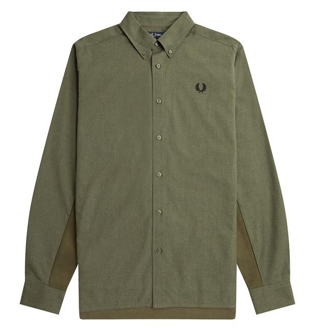 フレッドペリー コントラストパネルシャツ FRED PERRY M6624 Contrast Panel Shirt ボタンダウンシャツ | FRED PERRY | 01