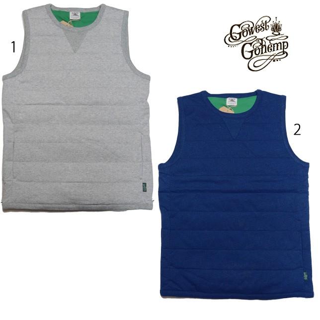 GOHEMP ゴーヘンプ ダウンジャージベスト プルオーバー ダウン スウエット ベスト DOWN JERSEY VEST | 