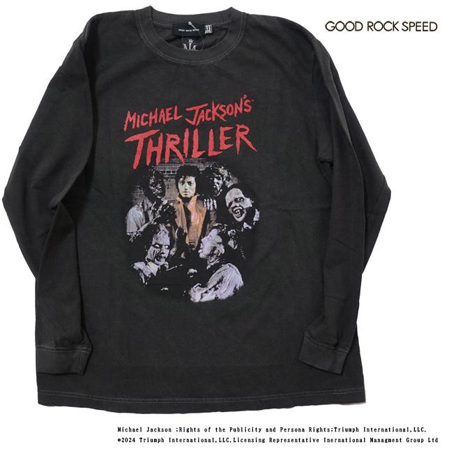 GOOD ROCK SPEED グッドロックスピード プリントTシャツ 長袖 マイケルジャクソン フォトTシャツ MICHAEL JACKSON PHOTO TEE スリラー Thriller L/S ロンT | 