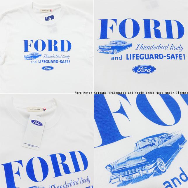 グッドロックスピード Tシャツ 半袖 フォード サンダーバード GOOD ROCK SPEED FORD Thunderbird T-SHIRT ホワイト ブルーロゴ  プリントTシャツ |  | 02