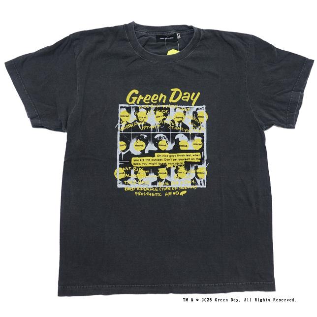 グッドロックスピード Tシャツ 半袖  グリーンデイ GOOD ROCK SPEED GREEN DAY NIMROD T-SHIRT チャコール イエローロゴ プリントTシャツ |  | 01