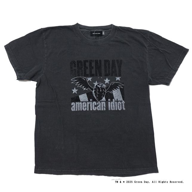 グッドロックスピード Tシャツ 半袖  グリーンデイ チャコール ウイング手榴弾プリント ロックTシャツ プリントTシャツ |  | 01