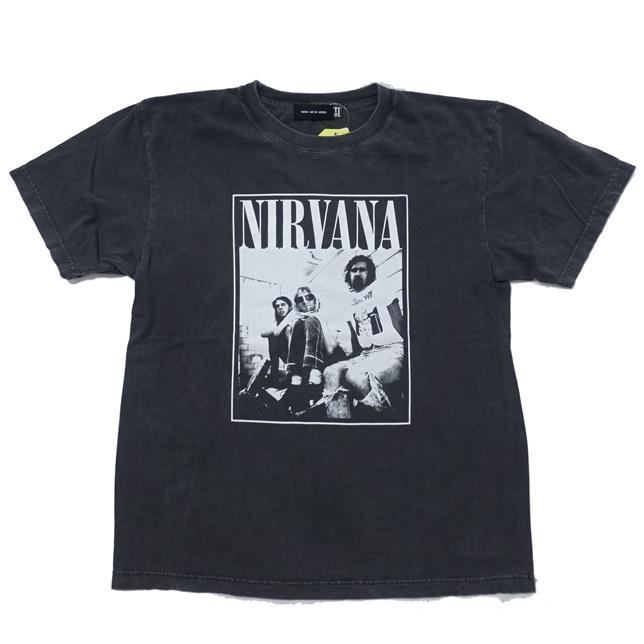 グッドロックスピード Tシャツ 半袖 ニルヴァーナ ピグメント フォトTシャツ  チャコール ロックTシャツ プリントTシャツ |  | 01