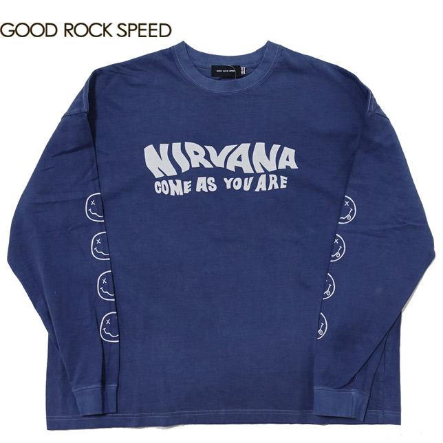GOOD ROCK SPEED グッドロックスピード ロゴプリントTシャツ ロンT 長袖 NIRVANA ロゴプリントロングスリーブTシャツ | 