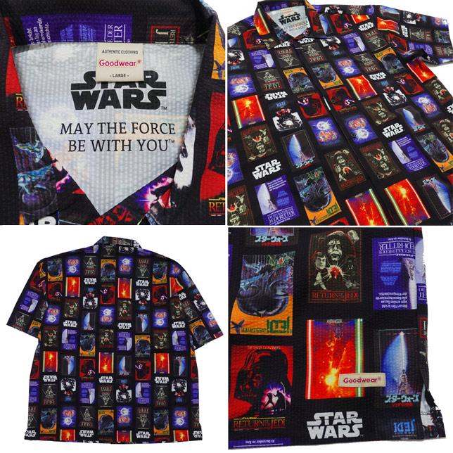 グッドウェア メンズ スターウォーズ 総柄 オープンカラーシャツ Goodwear STAR WARS 2W8-15884 開襟シャツ | Goodwear | 02