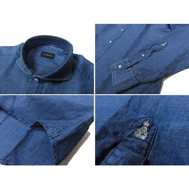 GUY ROVER ワイドカラーリネンシャツ 　XL 2万円均一】GUY ROVER ギローバー 半袖リネンシャツ/オープン
