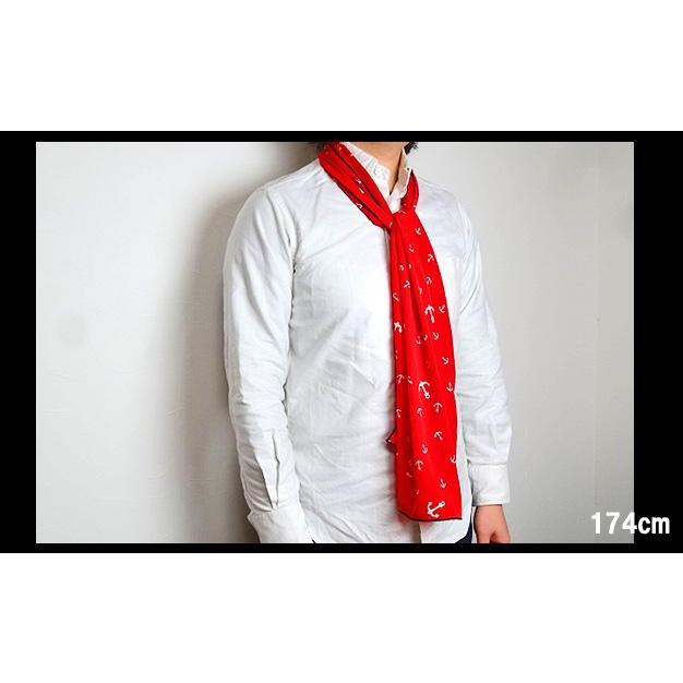 ストール スカーフ カジュアル メンズ スカーフタイ ネクタイ メンズ レディース ユニセックス イカリ アンカー柄 |  | 01