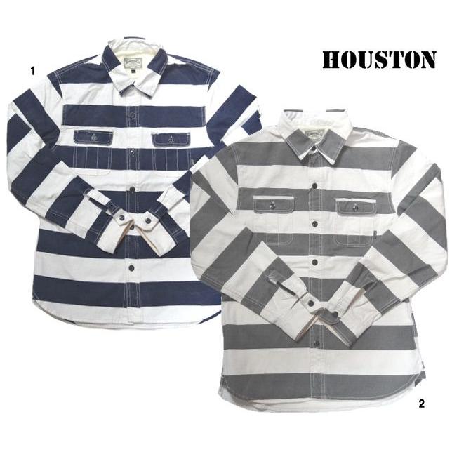 HOUSTON ヒューストン ボーダーシャツ 40060 PRISONER SHIRT プリゾナーシャツ メンズ | HOUSTON