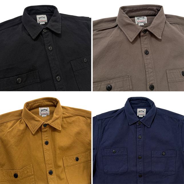 ヒューストン メンズ シャツ 無地 SOLID VIYELLA SHIRT ソリッドビエラシャツ 長袖 HOUSTON 41254 | HOUSTON | 04